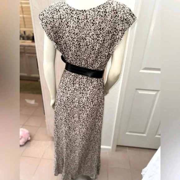 GRECERELLE 2024  Boho Floral Print V-Neck Faux Wrap Floret Coffee Size Large - Picture 11 of 16